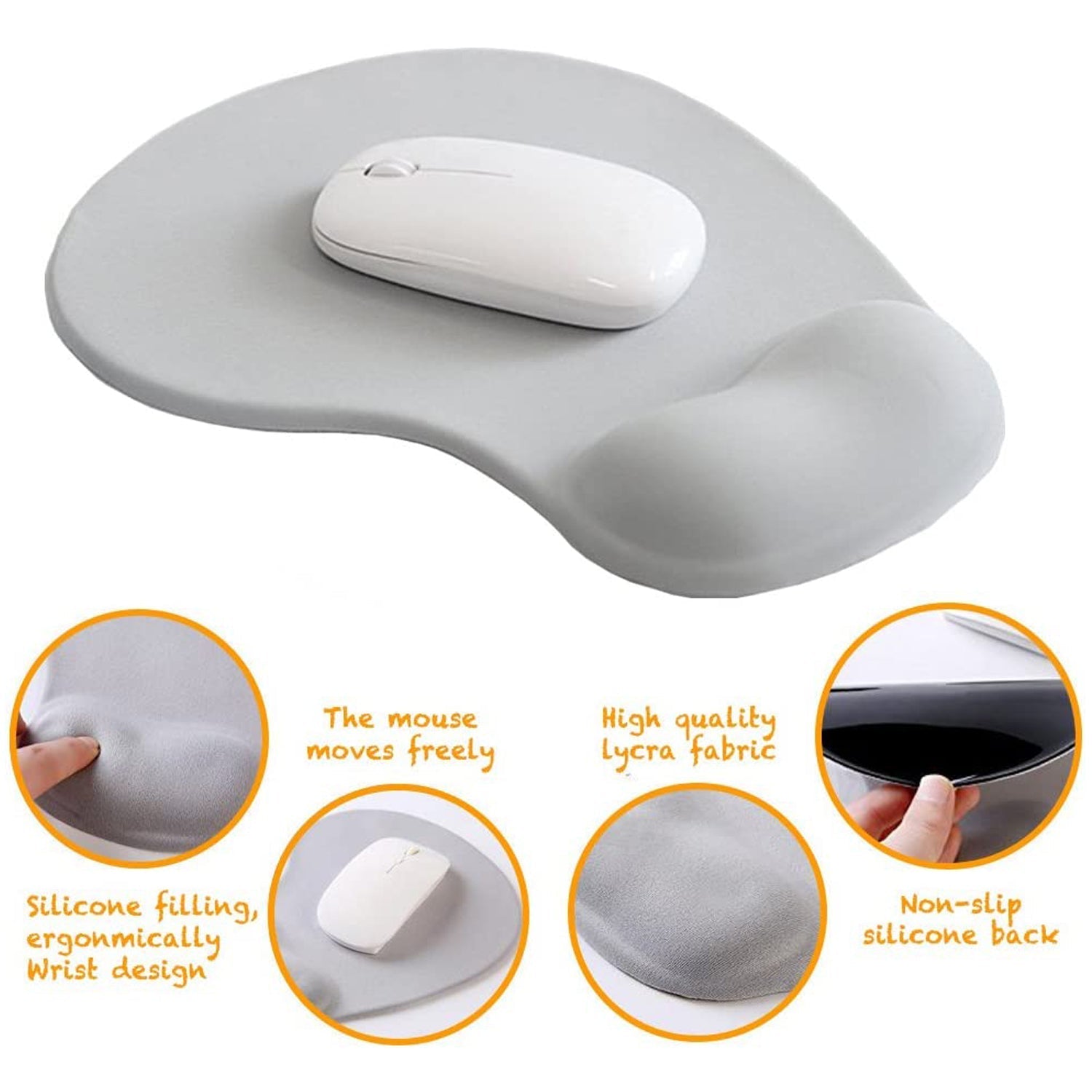 6176 Comfortable Silicone Mouse Pad with Jel Mouse Pad For All type Multiuse Mouse Pad ( Mix Color ) 6176 Comfortable Silicone Mouse Pad with Jel Mouse Pad For All type Multiuse Mouse Pad ( Mix Color )